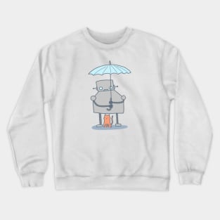 Robot and cat Crewneck Sweatshirt